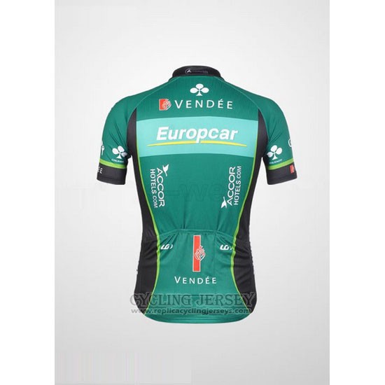 2012 Cycling Jersey Europcar Green Short Sleeve and Bib Short
